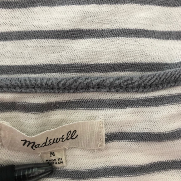 Madewell Forward Seam Stripe Dusk Grey Tank - Picture 6 of 6